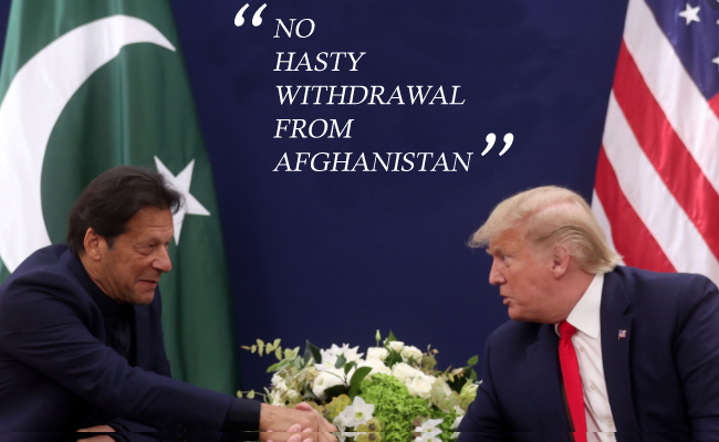 Hasty US Withdrawal from Afghanistan unwise!